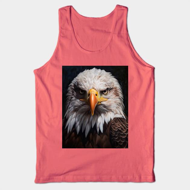 Oil Paint, Hyperrealism, Amazing Zoo Eagle Tank Top by ABART BY ALEXST 